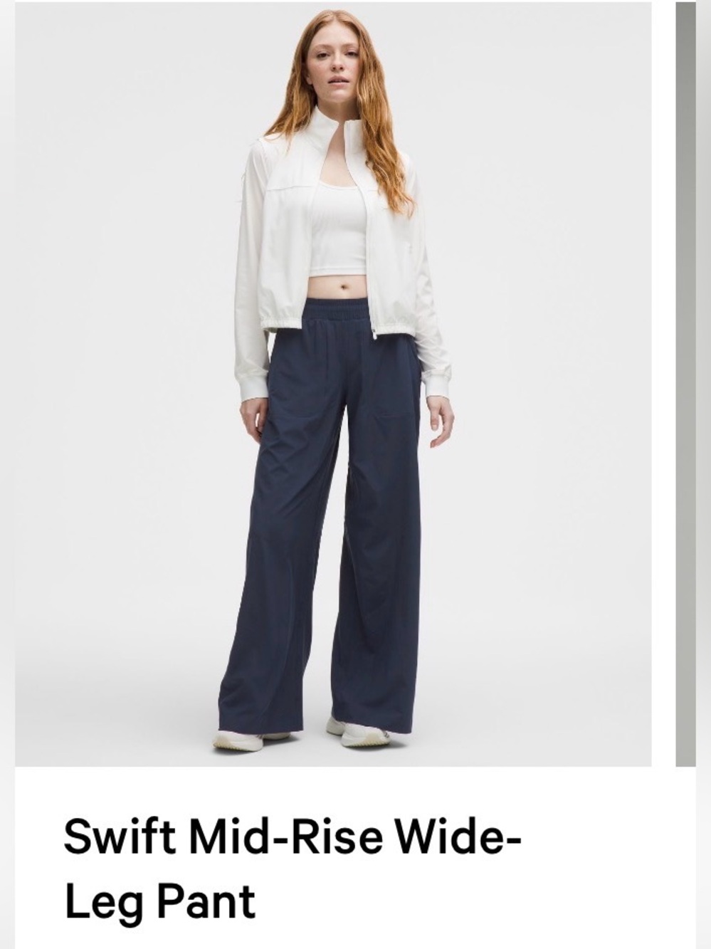 Lululemon Swift Mid-Rise Wide-Leg Pants in Navy
